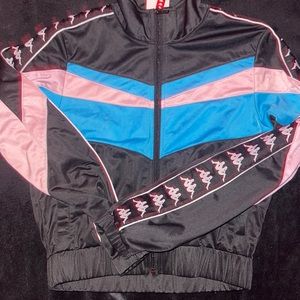 Kappa pink and blue jacket size small barely been worn purchased online for 140